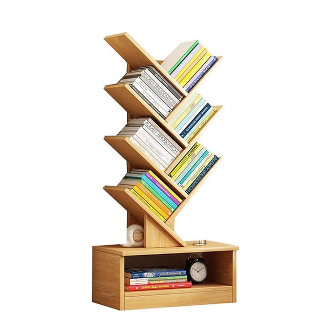 8 Shelf Tree Display Bookshelf Book Storage Rack Modern Bookcase for Home Office