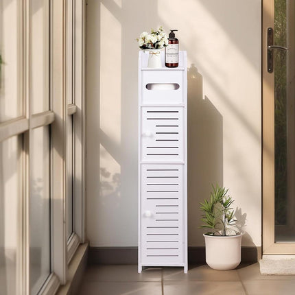 Multi Storage Cabinet Narrow Clip Shelf Space Saving Organizer for Home Office