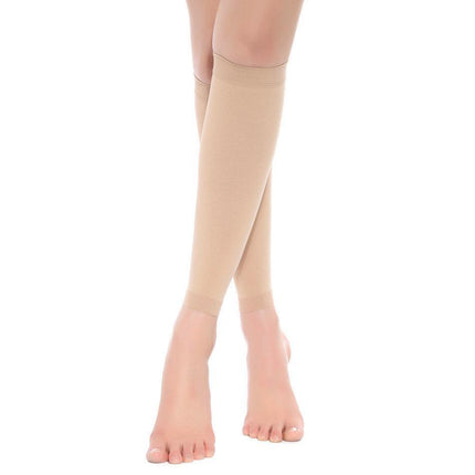Compression Socks Leg Calf Foot Support Sleeve Relieve Varicose Veins Stockings Nude - Aimall