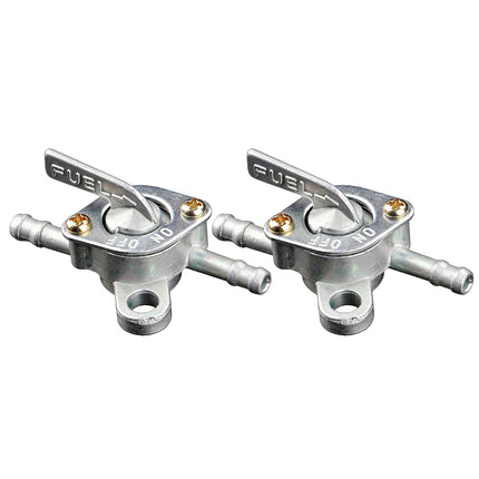 2Pcs Fuel Valve Switch GY6 50-150cc ATV Moped Inline Fuel Tap Inlet Outlet