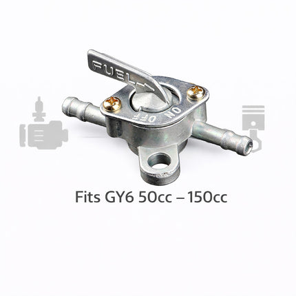 2Pcs Fuel Valve Switch GY6 50-150cc ATV Moped Inline Fuel Tap Inlet Outlet
