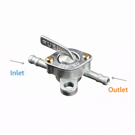 2Pcs Fuel Valve Switch GY6 50-150cc ATV Moped Inline Fuel Tap Inlet Outlet