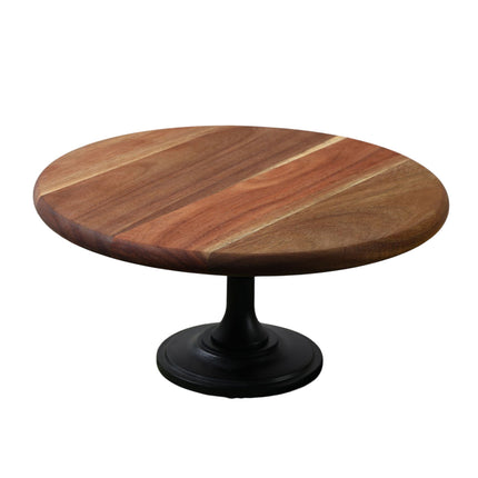 Wooden Cake Display Stand 11.8 Inch Round Aesthetic for Dessert Party Wedding