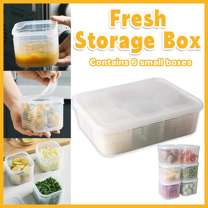 Crisper Refrigerator Storage Box Plastic Sealed Food Compartment Organizer Set