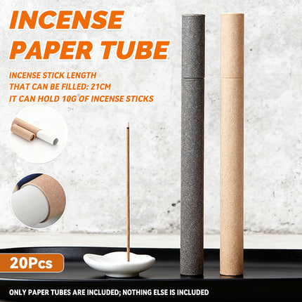 20PCS Incense Paper Tubes 10g Capacity 2 Colours Durable Thickness Material
