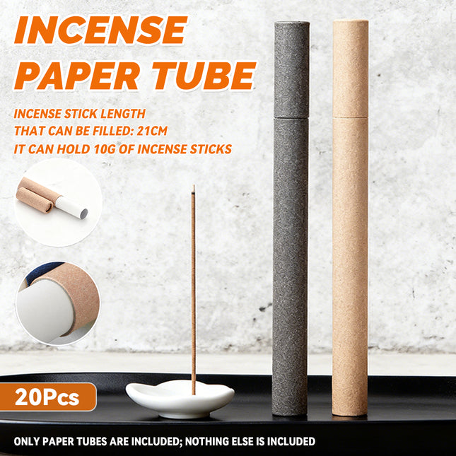 20PCS Incense Paper Tubes 10g Capacity 2 Colours Durable Thickness Material