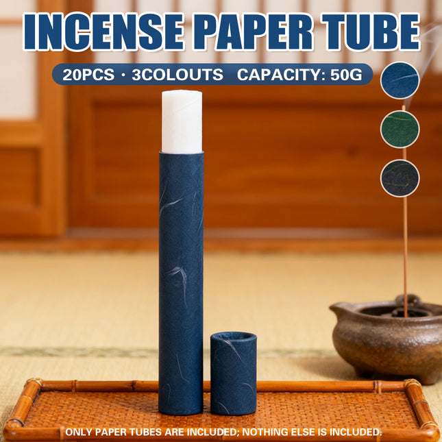 20PCS Incense Paper Tubes 50g Capacity Blue Green Black Thickness Material