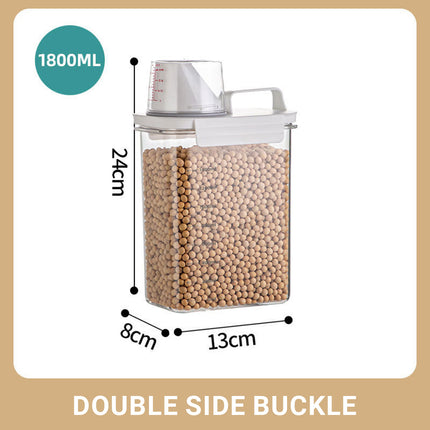 Sealed Household Grain Storage Box Transparent Rice Bucket Kitchen Storage