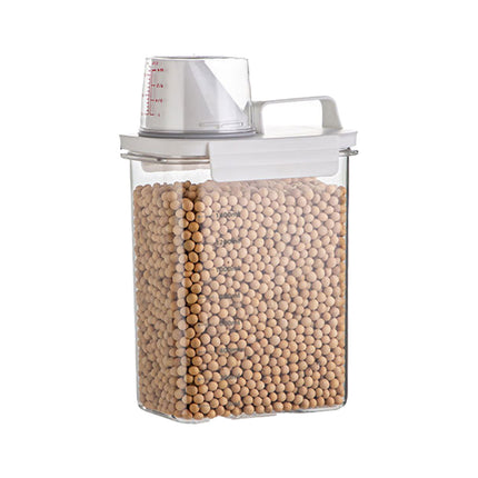 Sealed Household Grain Storage Box Transparent Rice Bucket Kitchen Storage