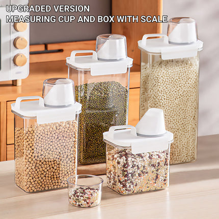 Sealed Household Grain Storage Box Transparent Rice Bucket Kitchen Storage