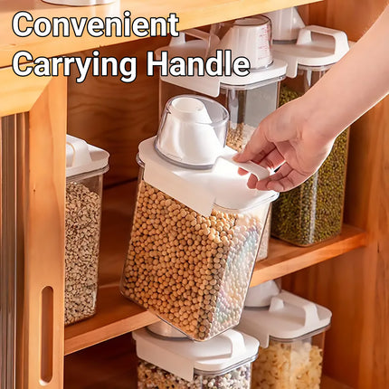 Sealed Household Grain Storage Box Transparent Rice Bucket Kitchen Storage