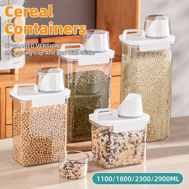 Sealed Household Grain Storage Box Transparent Rice Bucket Kitchen Storage