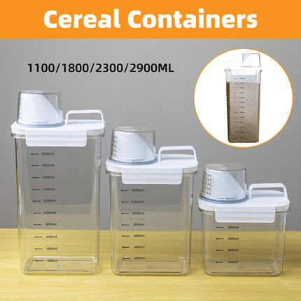 Sealed Household Grain Storage Box Transparent Rice Bucket Kitchen Storage