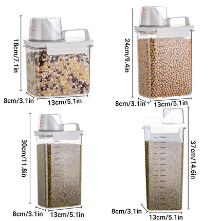 Sealed Household Grain Storage Box Transparent Rice Bucket Kitchen Storage