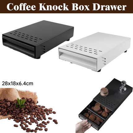 Stainless Steel Drawer Coffee Knock Box Anti Leak Easy Clean for Home Cafe Use