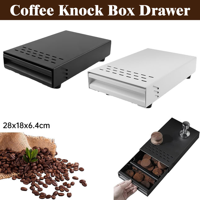 Stainless Steel Drawer Coffee Knock Box Anti Leak Easy Clean for Home Cafe Use