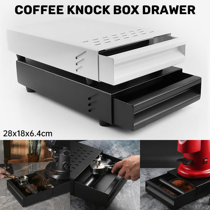 Stainless Steel Drawer Coffee Knock Box Anti Leak Easy Clean for Home Cafe Use