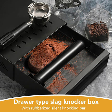 Stainless Steel Drawer Coffee Knock Box Anti Leak Easy Clean for Home Cafe Use