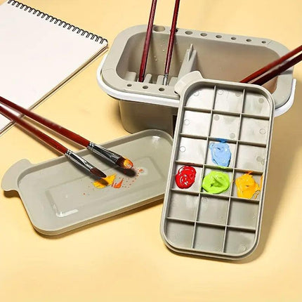 3 in 1 Multi Functional Pen Wash Bucket Portable Shabu Cleaning Tool Set