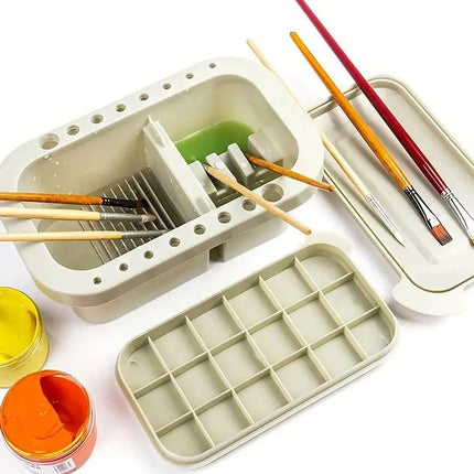 3 in 1 Multi Functional Pen Wash Bucket Portable Shabu Cleaning Tool Set