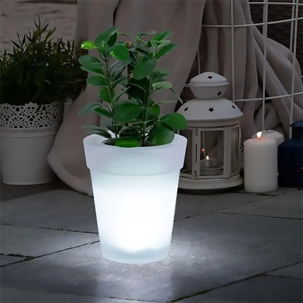 Solar Flower Pot Light Outdoor Waterproof Garden Decor Patio Yard Illumination