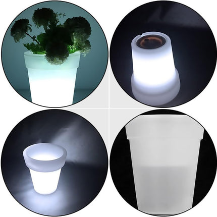 Solar Flower Pot Light Outdoor Waterproof Garden Decor Patio Yard Illumination