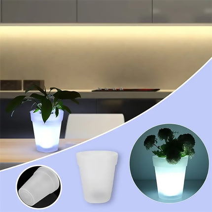 Solar Flower Pot Light Outdoor Waterproof Garden Decor Patio Yard Illumination