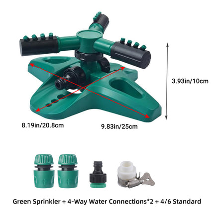 Automatic Lawn Sprinkler 360 Degree Rotating Garden Watering System Tool