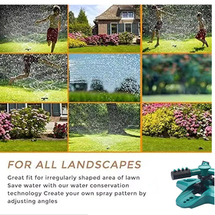 Automatic Lawn Sprinkler 360 Degree Rotating Garden Watering System Tool