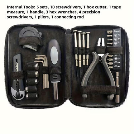 Portable Hardware Tool Kit 27pcs Hand Tools Set With Case For Diy Home Repair