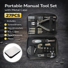 Portable Hardware Tool Kit 27pcs Hand Tools Set With Case For Diy Home Repair