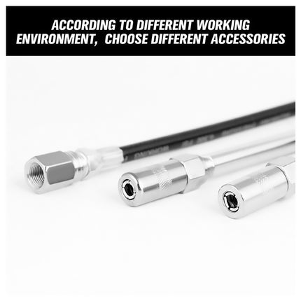 Handheld Manual Grease Gun Set 6Pcs Heavy Duty Lubrication Tool for Home Garage