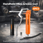 Handheld Manual Grease Gun Set 6Pcs Heavy Duty Lubrication Tool for Home Garage
