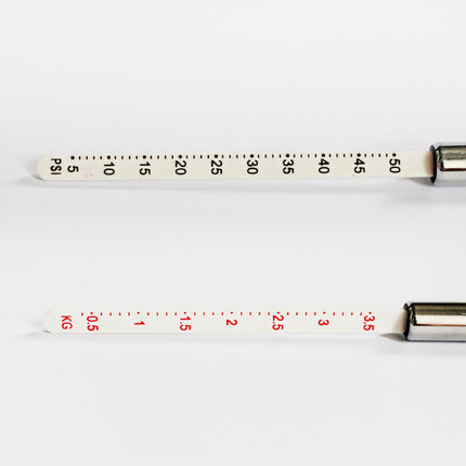 14cm Stainless Steel Pencil Tyre Pressure Gauge 5-50 PSI Manual Tester