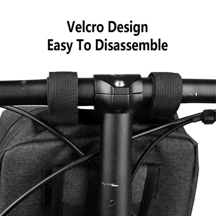 Large Capacity Velcro Design Cycling Bike Front Bag Waterproof Easy To Use