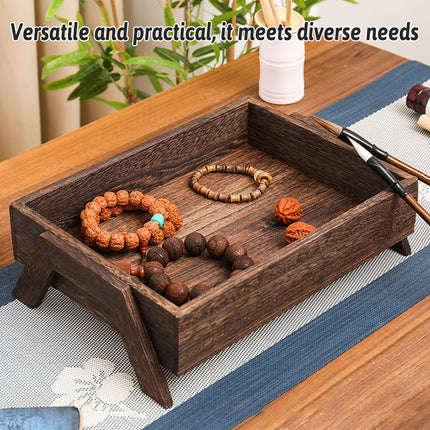 Household Small Solid Wood Tray Tea Tray Square Shapes Coffee Food Serving Tray