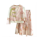 Girls Hanfu Dress Spring Traditional Chinese Outfit Colourful Skirt