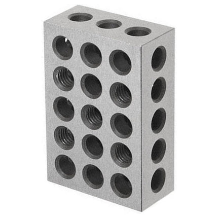 1-2-3 Inch Parallel Block Set 23 Hole Machinist Setup Blocks Gauge Tool with Case