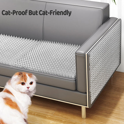 10PCS Cat Deterrent Mat Set with Soft Spikes Humane Fence and Surface Protector