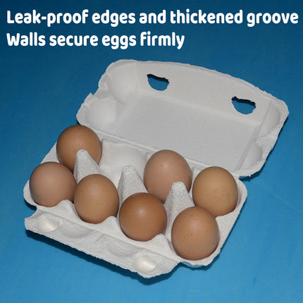 200PCS Paper Egg Tray 8 Slot Molded Pulp Leak-Proof for Egg Packaging Use