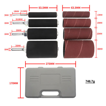 20PCS Sanding Sleeve Drum Kit for Drill Rotary Tool Wood Metal Grinding Polishing Set