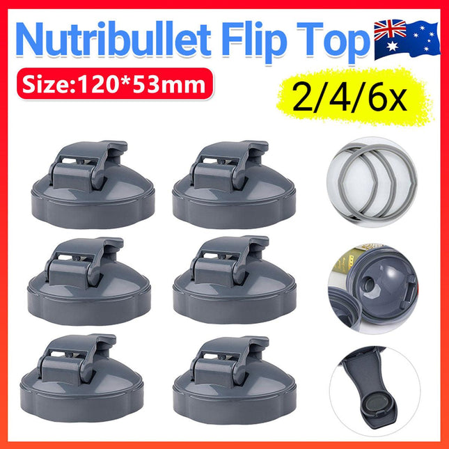 2-6X For Nutribullet Flip Top Fresh Lid - All 600 & 900 Model Nutri Cups Au