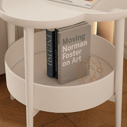 Double Layer Side Table Space Saving Durable Sturdy for Living Room Bedroom Use