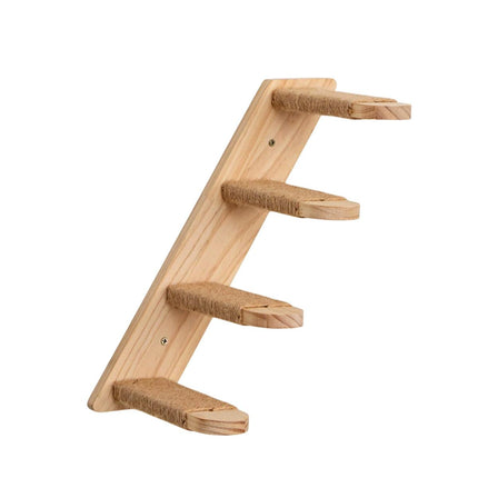 4 Step Cat Climbing Shelf Wall Mounted Perch Scratching Post Ladder Platform