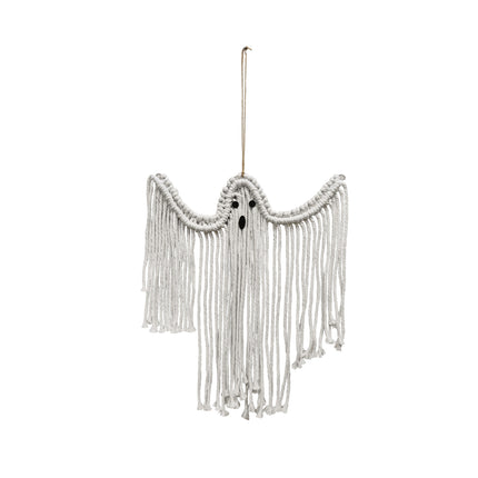 Halloween Ghost Hanging Decoration Handwoven Cotton for Home Party Yard Porch