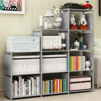 Home Multi Layer Combination Bookcase Storage Rack Sturdy Durable Space Saving