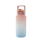 2L Large Water Bottle Straw Time Gradient Cup Fitness Jugs Sport Gym Training AU - Aimall