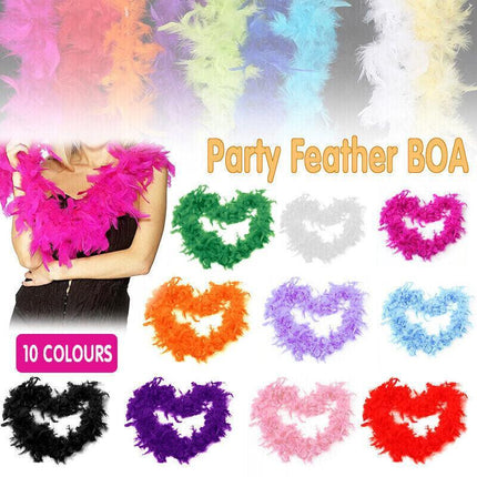 2M Feather Boa Party Dressup Wedding Flower Strip Fluffy Craft Costume Decor AU - Aimall