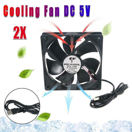 2Pcs 120Mm Usb Cooling Fan Silent Fan Computer Case Pc Cpu Case Dc 5V Office Au - Aimall