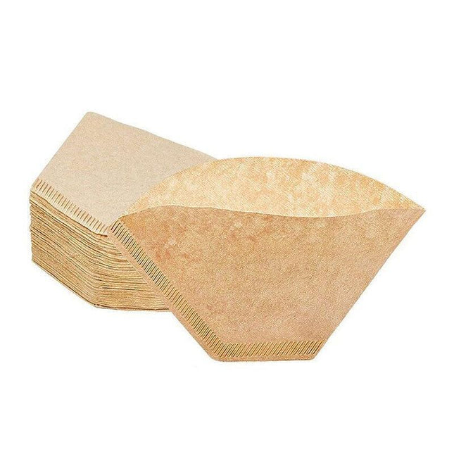 100Pcs Coffee Filter Paper Natural Unbleached Original Wooden Drip Paper - Aimall